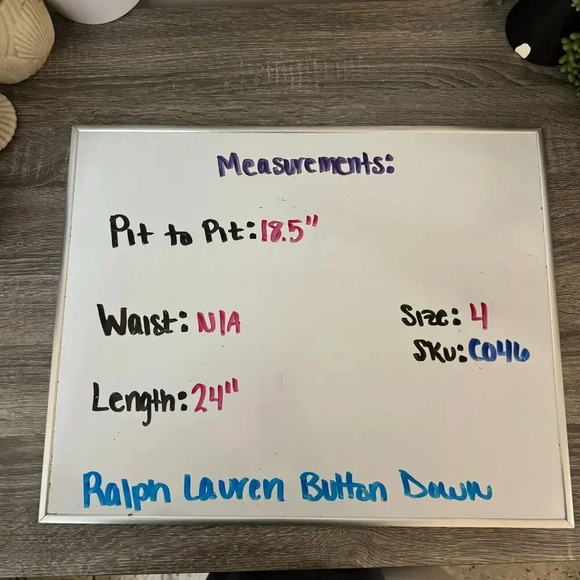 Ralph Lauren Sport Vtg Navy Embroidered Gold Crest Logo Button Up Blouse Size 4 - Picture 8 of 8